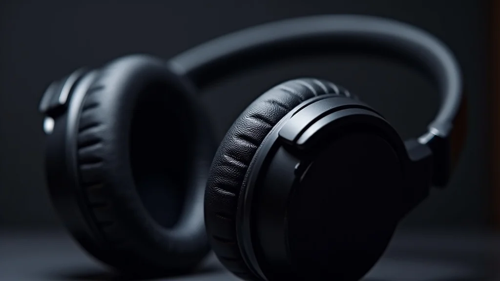 Mastering Headphones Settings For Better Audio The image shows a person adjusting headphone settings on a computer for mastering audio.